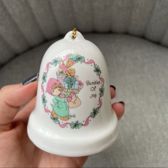 Vintage Precious Moments Porcelain Holiday Bell Ornament - Picture 4 of 8